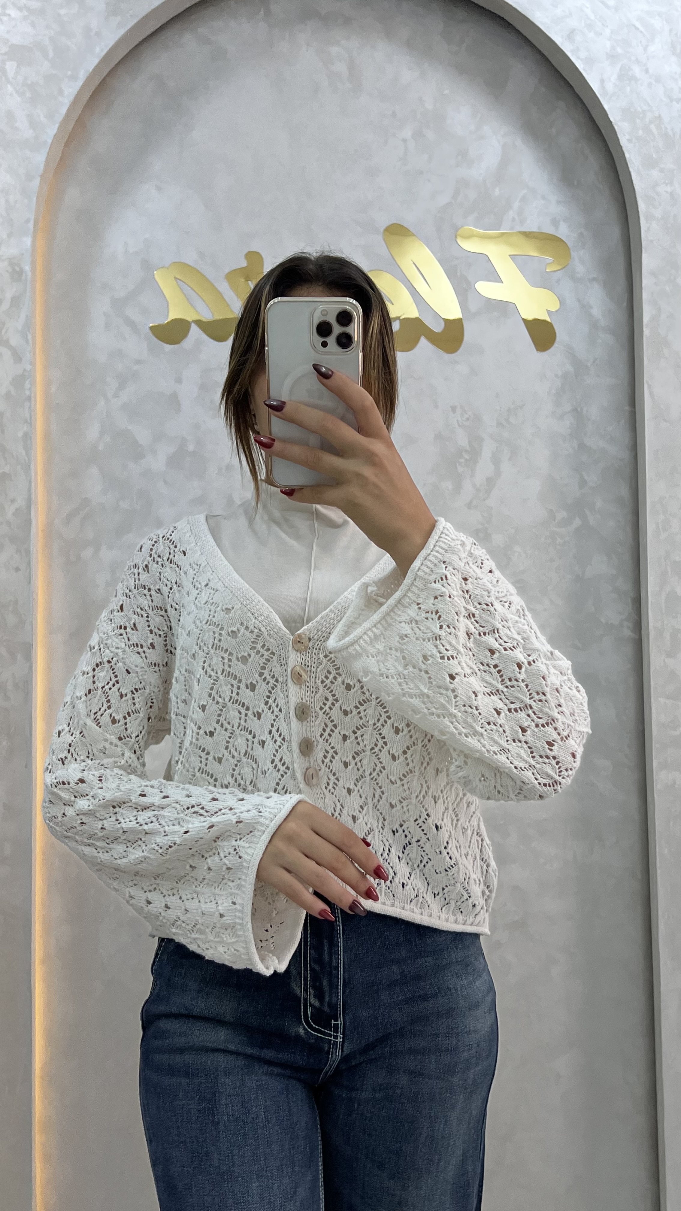 Cardigan Tricot Ajoure