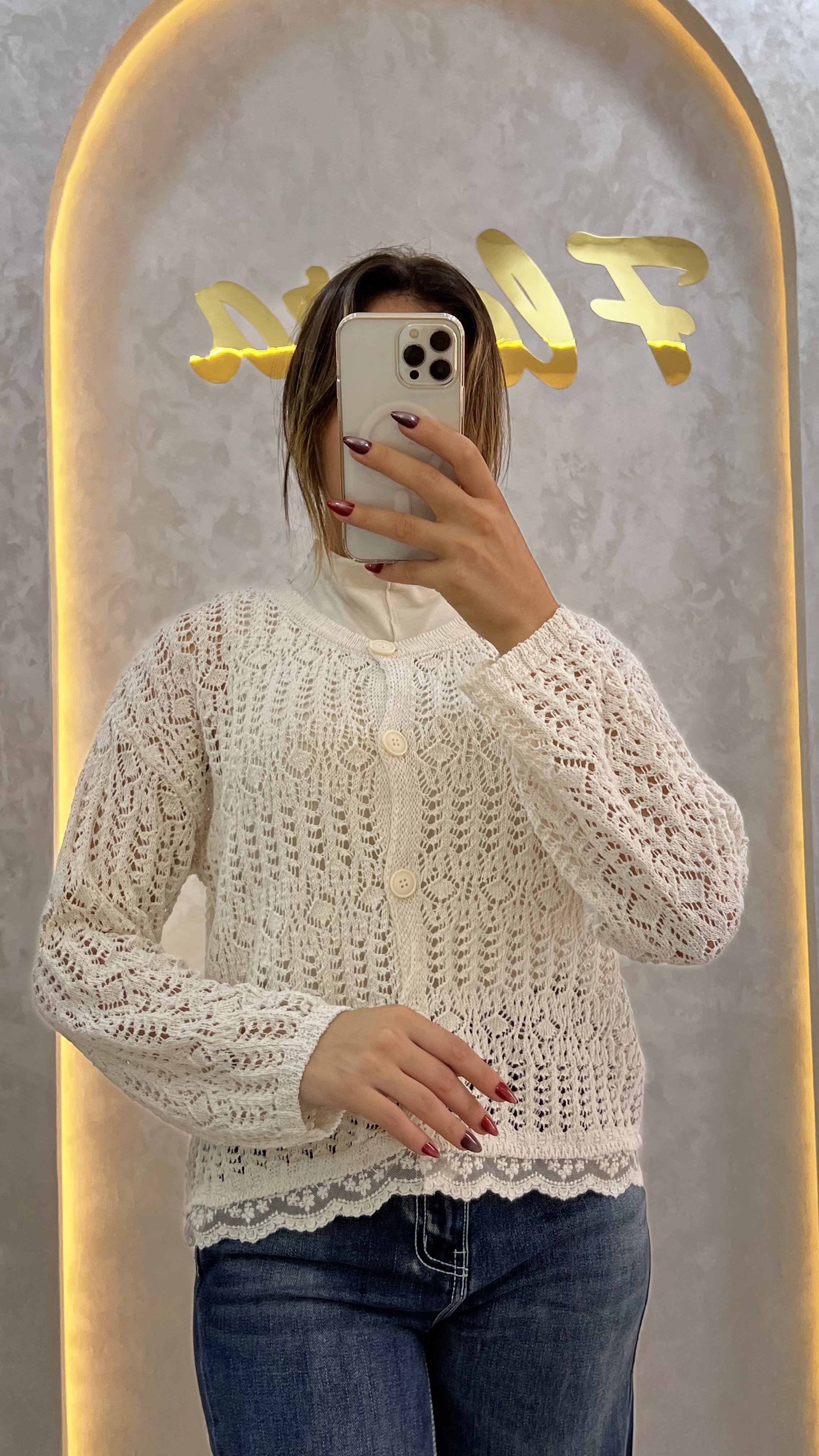 Cardigan Tricot Ajoure