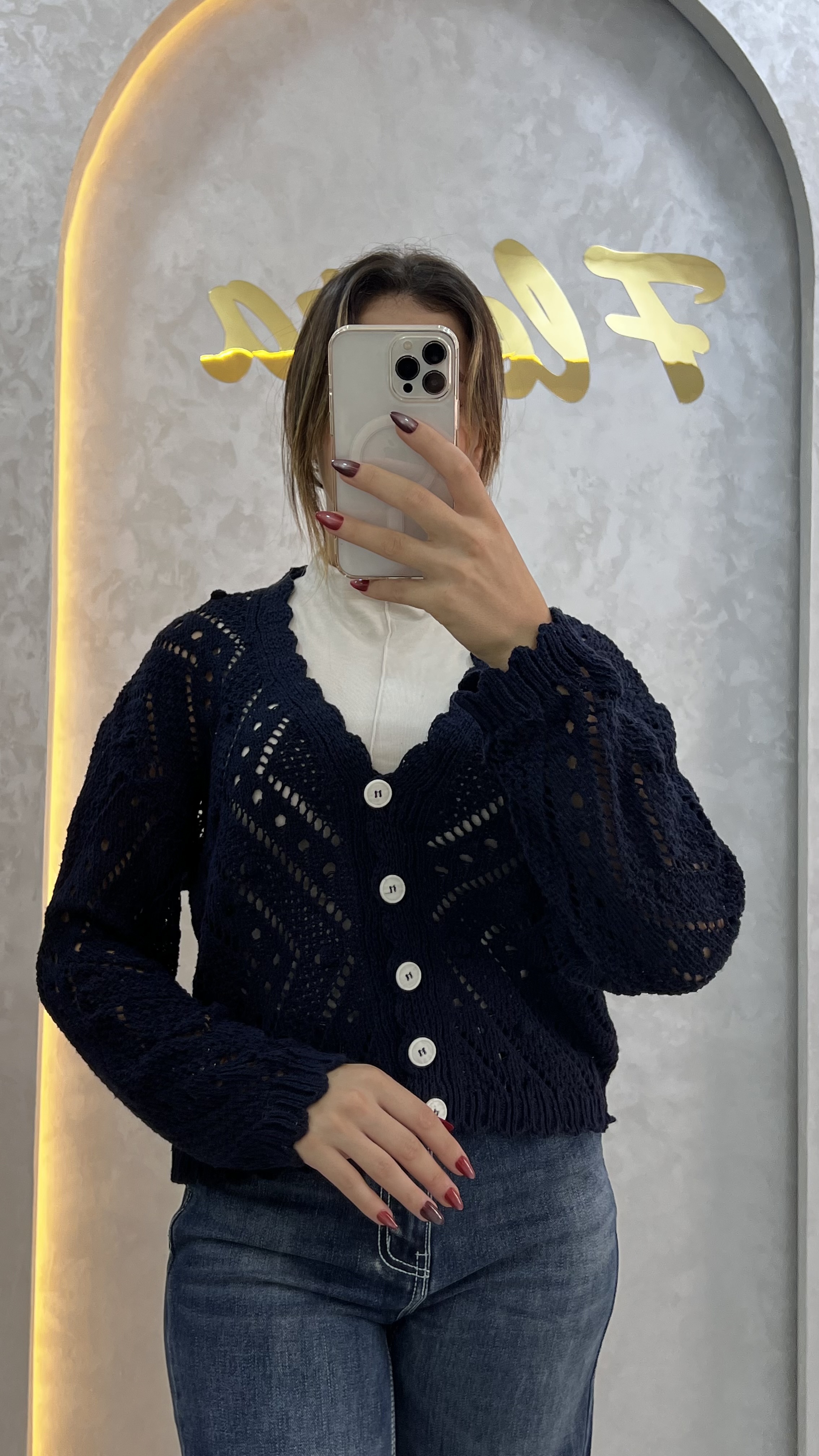 Cardigan Tricot Ajoure