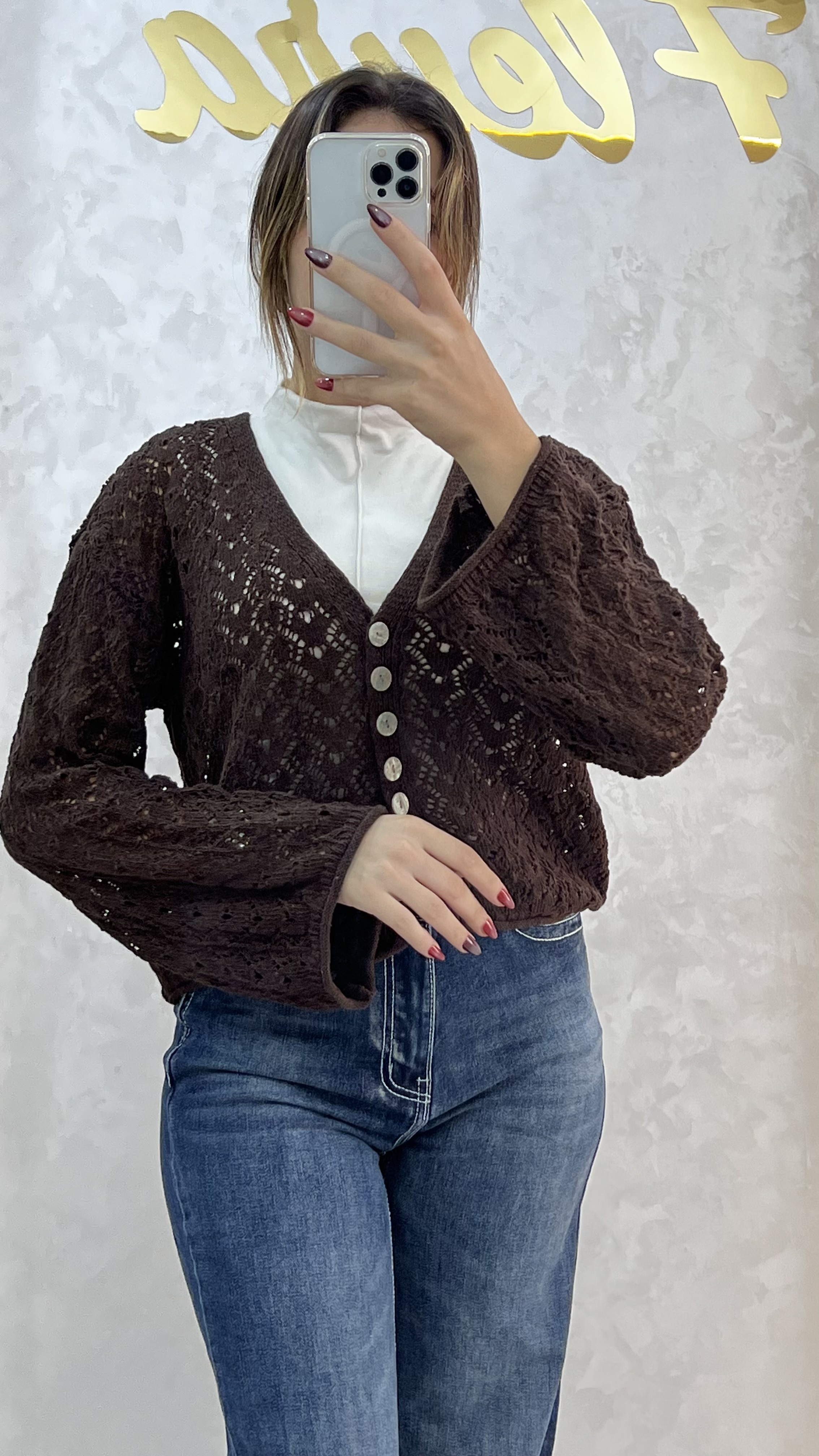 Cardigan Tricot Ajoure