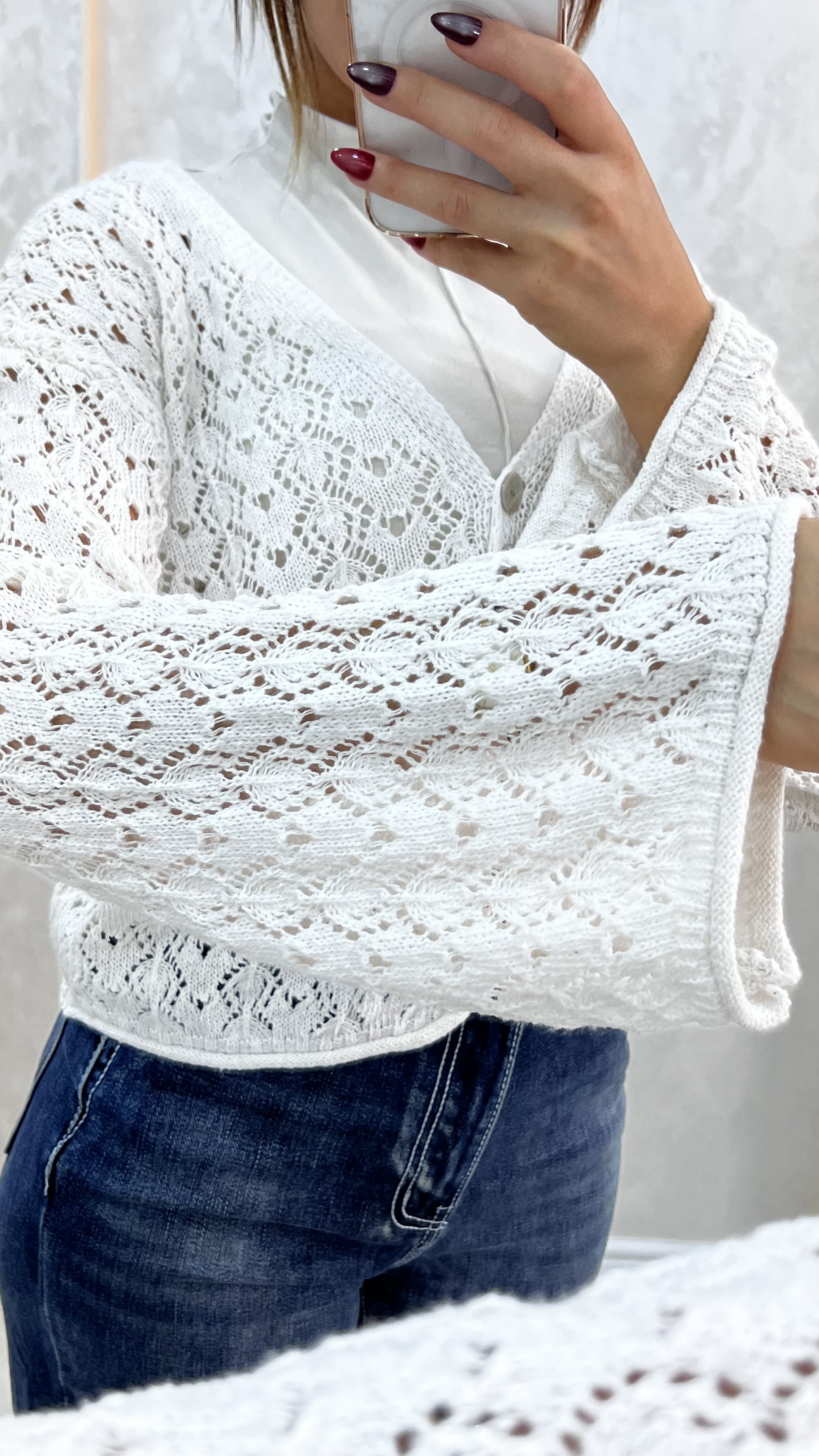Cardigan Tricot Ajoure