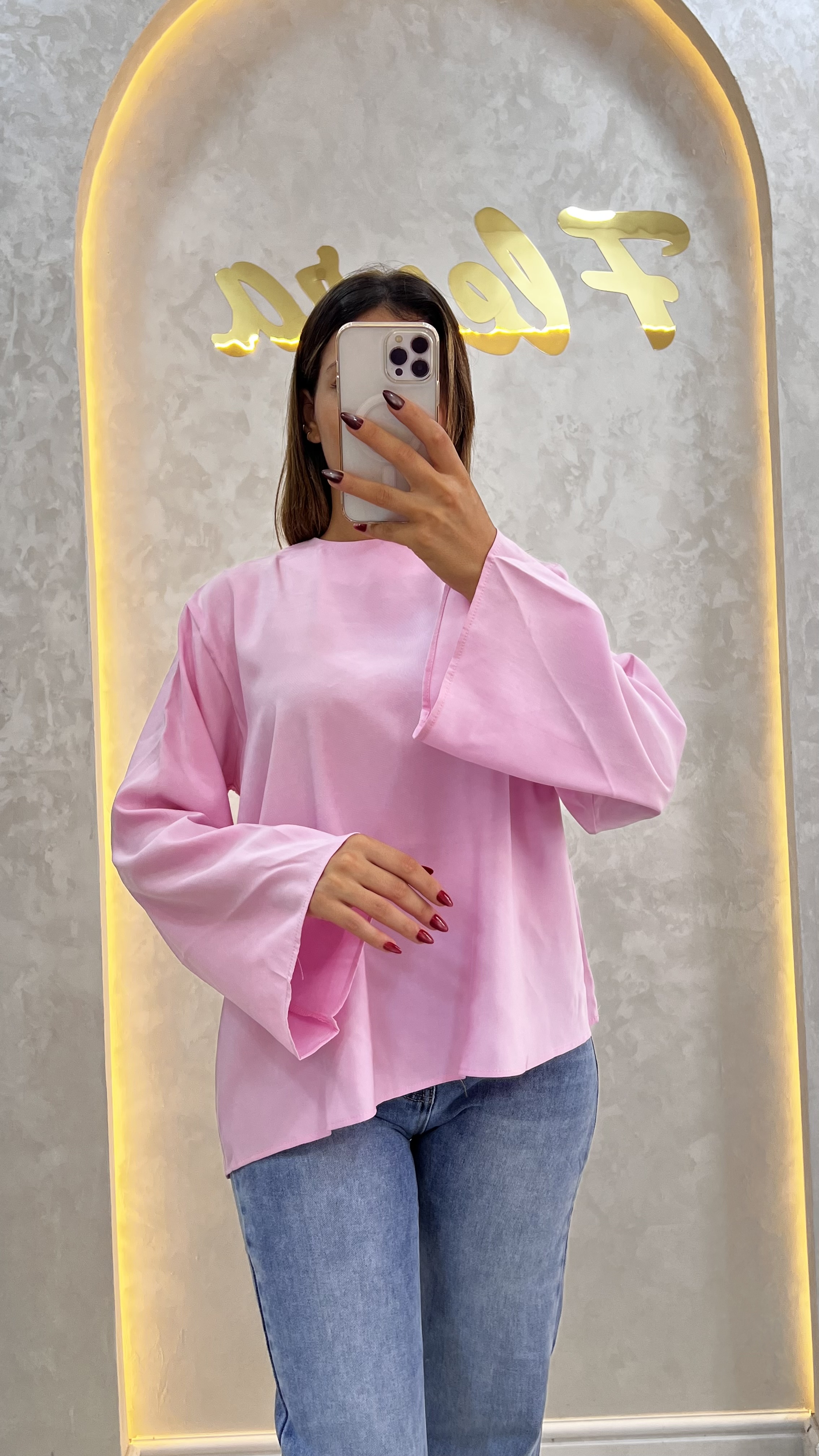 Chemise Oversize Manches Évasées