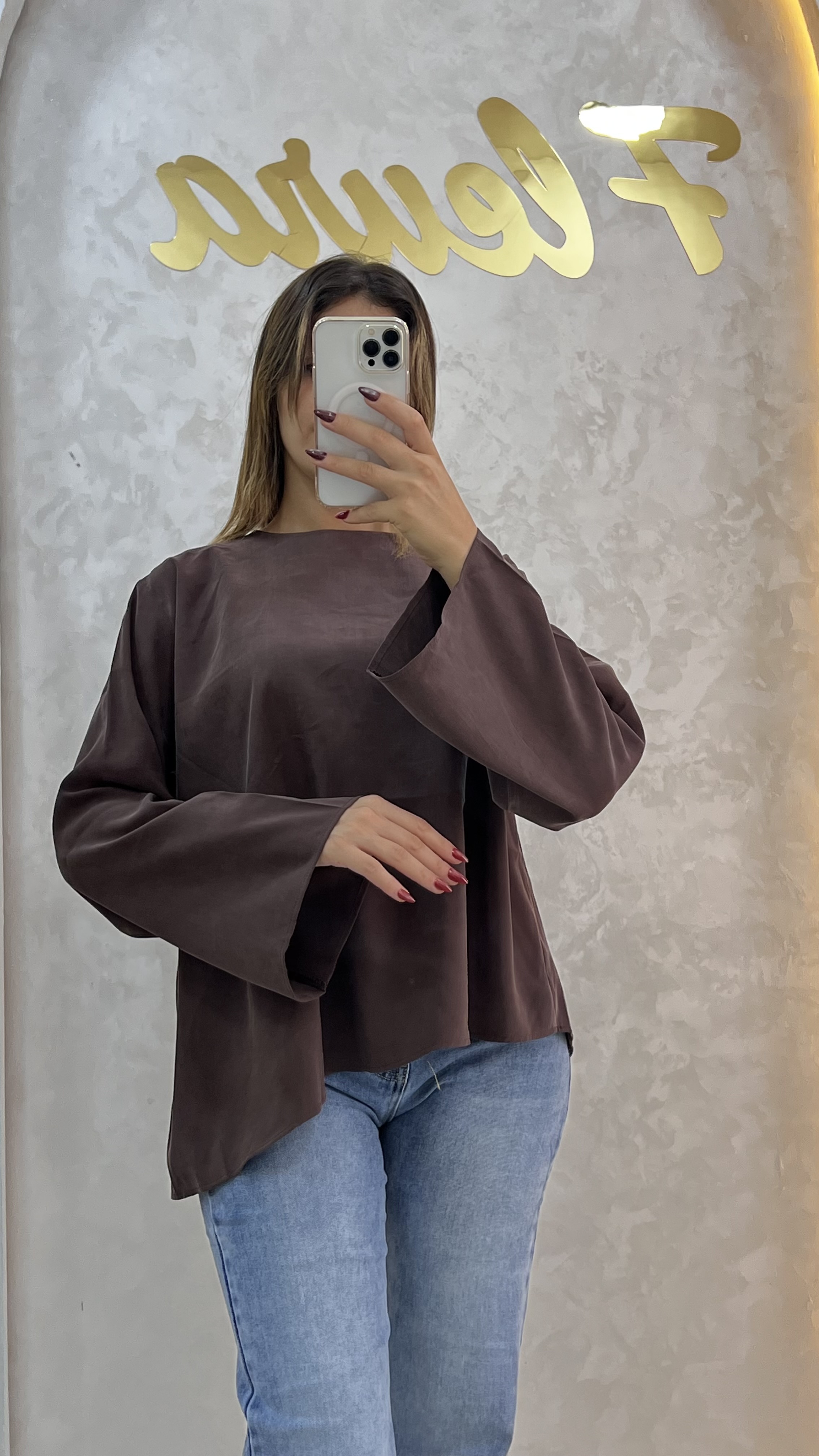 Chemise Oversize Manches Évasées