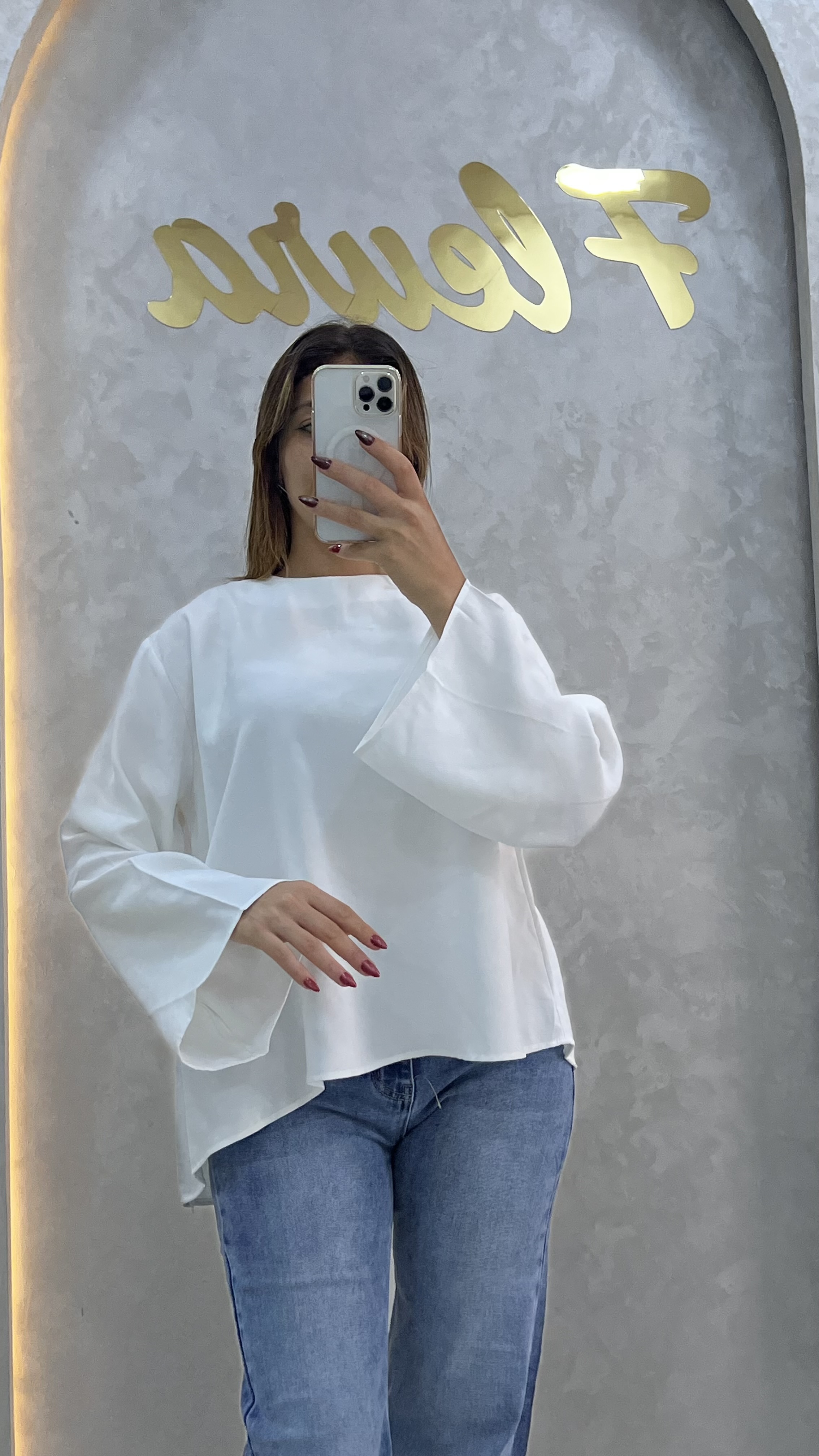 Chemise Oversize Manches Évasées