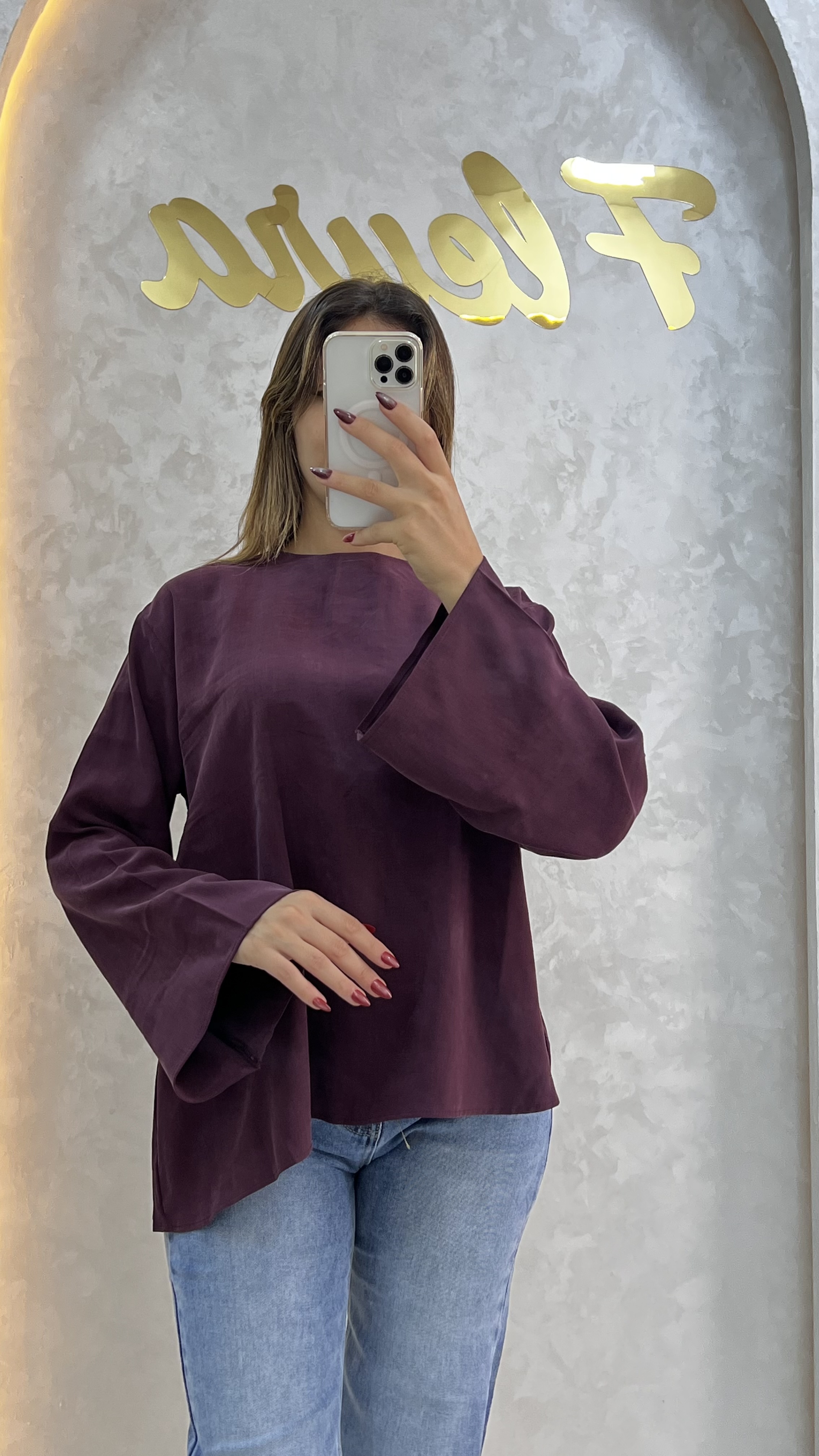 Chemise Oversize Manches Évasées