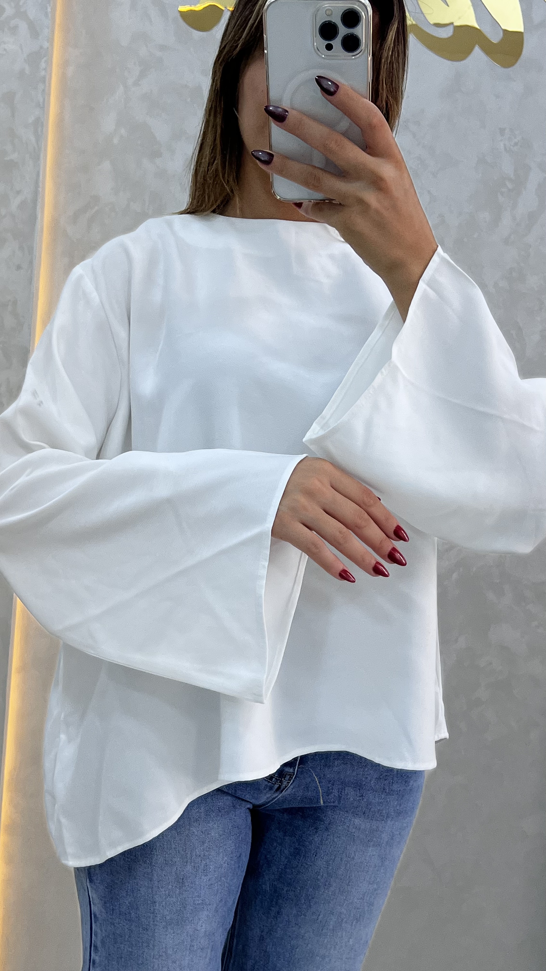 Chemise Oversize Manches Évasées
