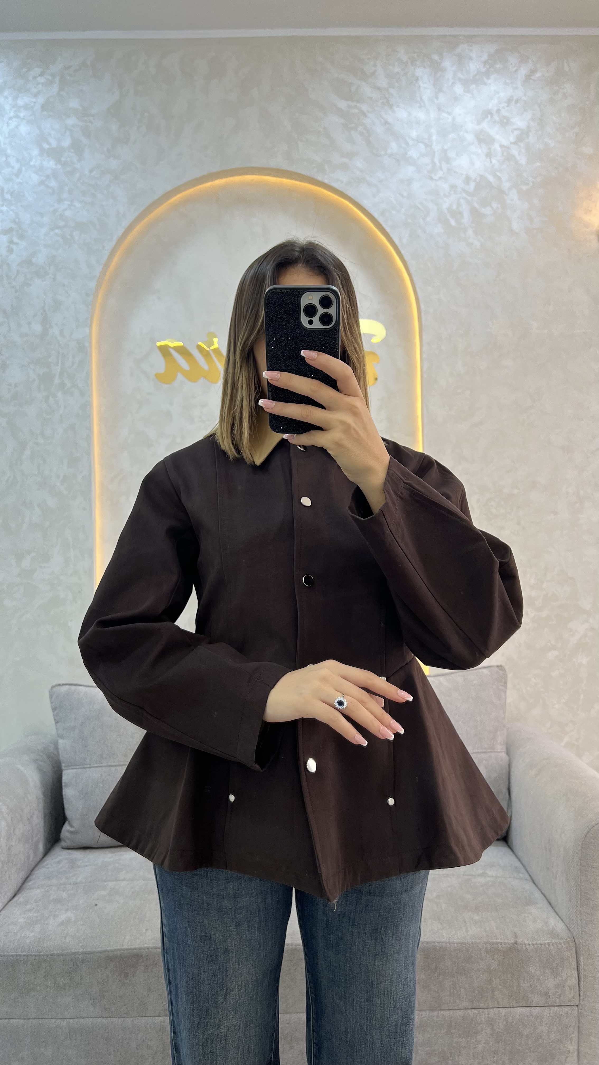 Peplum Canvas Jacket