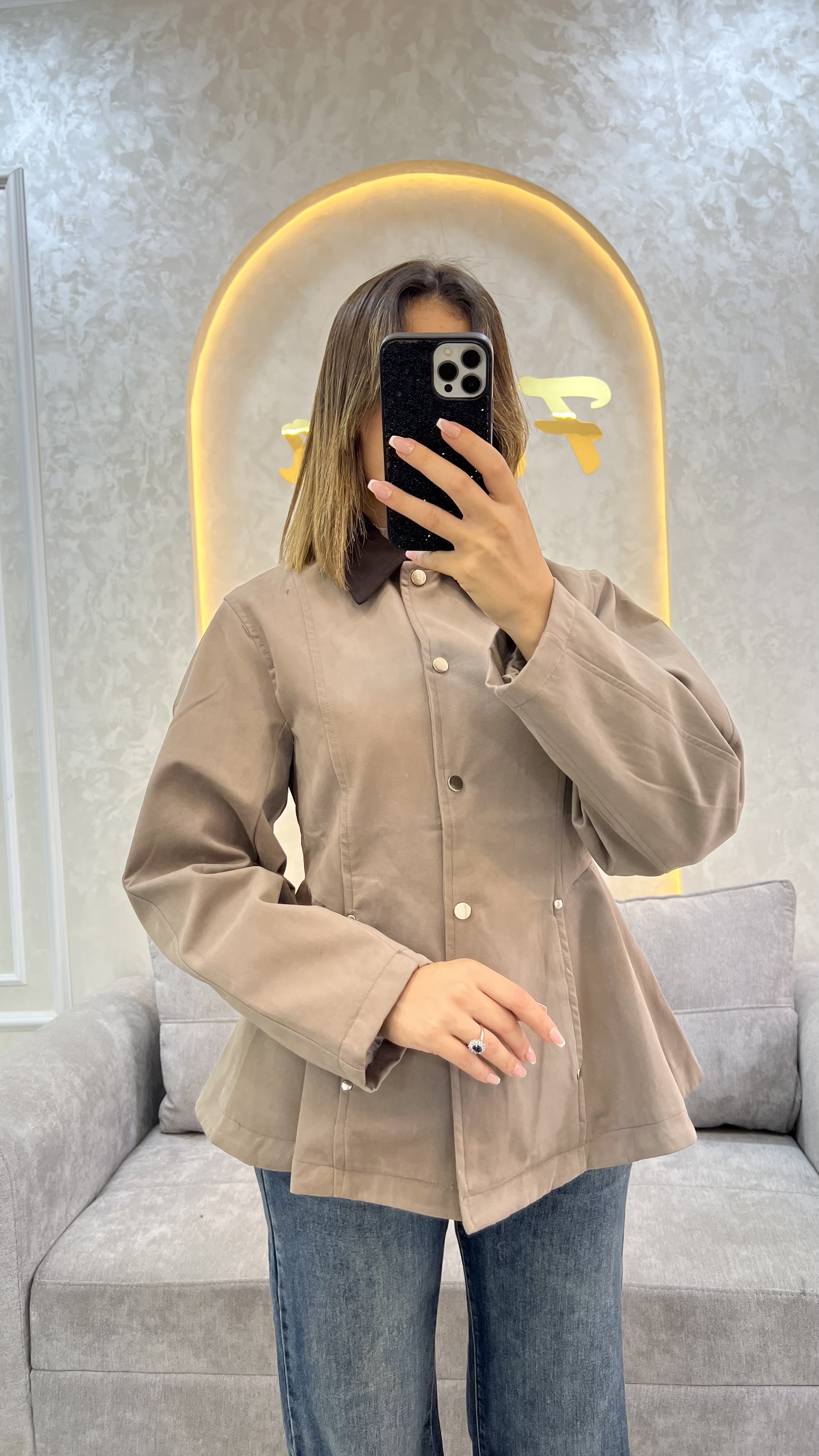 Peplum Canvas Jacket