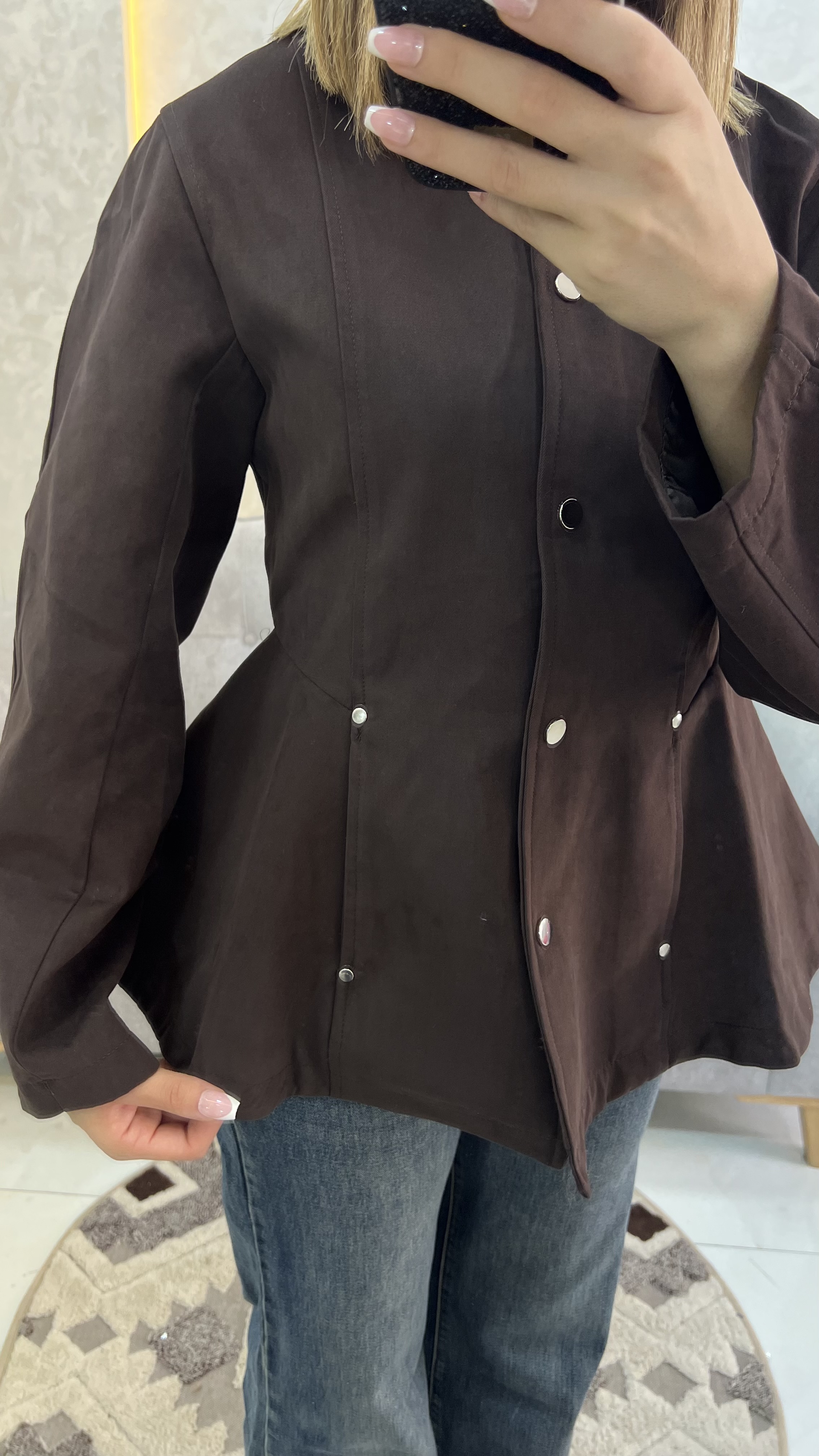 Peplum Canvas Jacket
