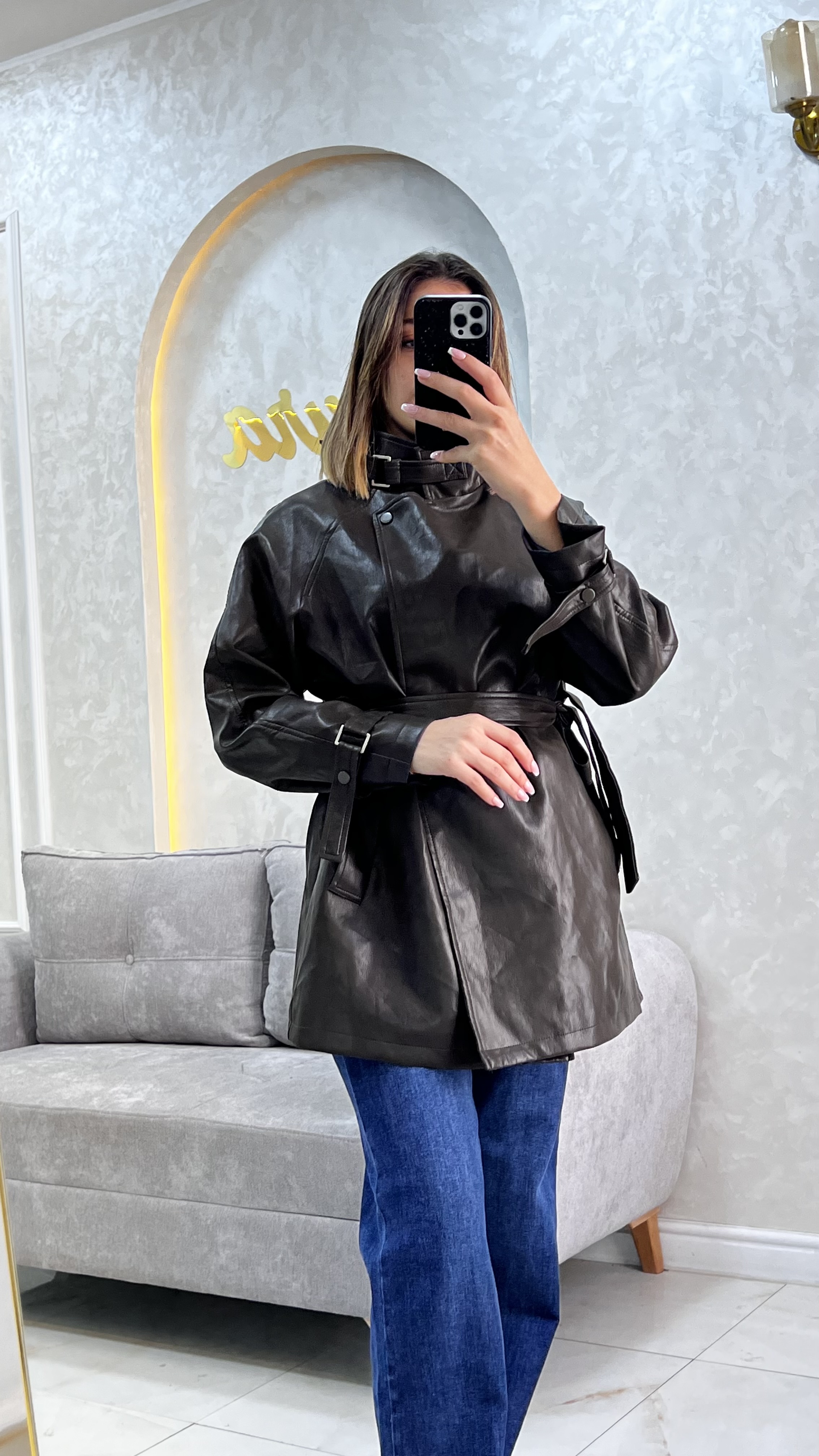Veste cuire