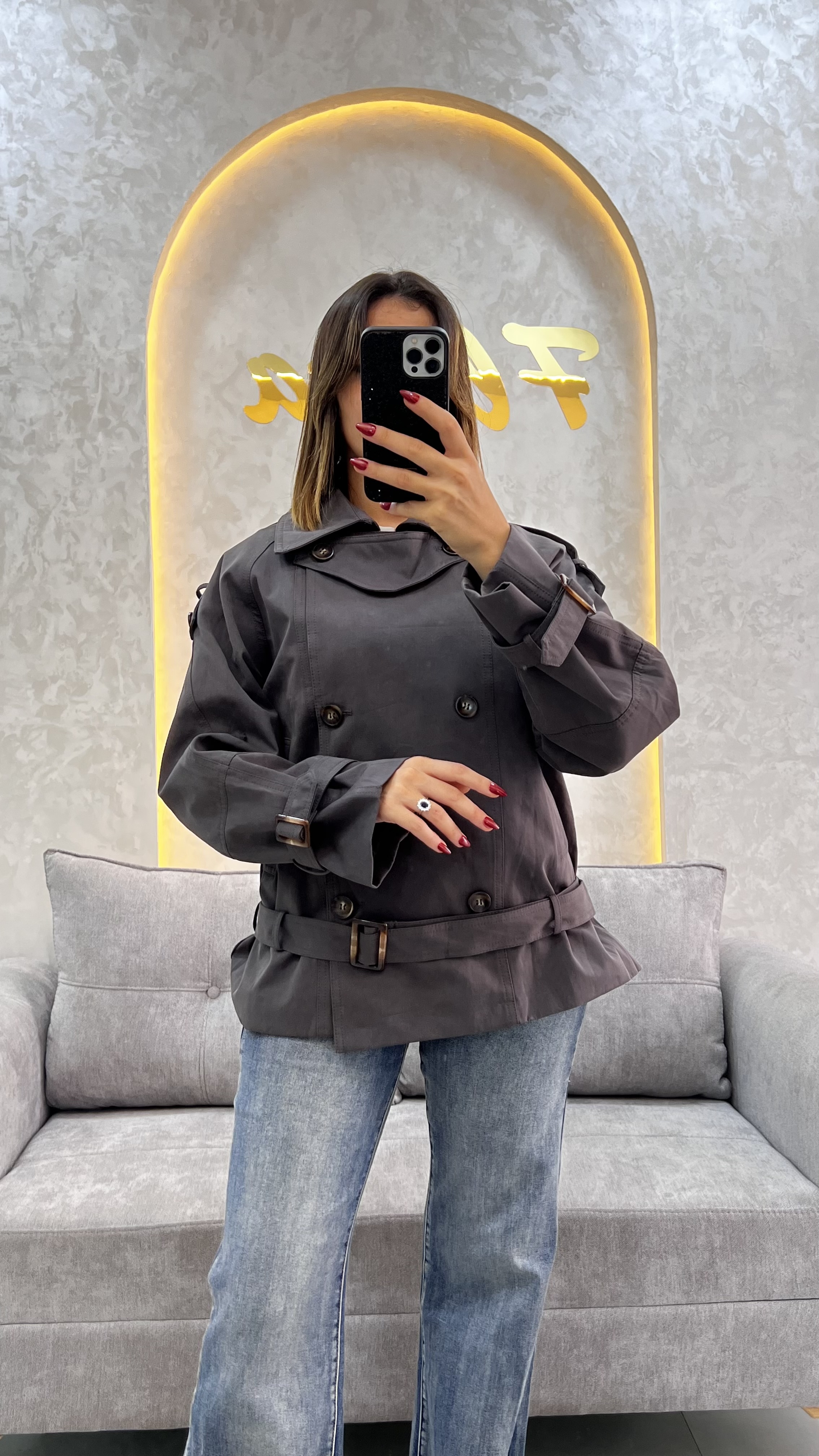 Veste demi avec Cainture