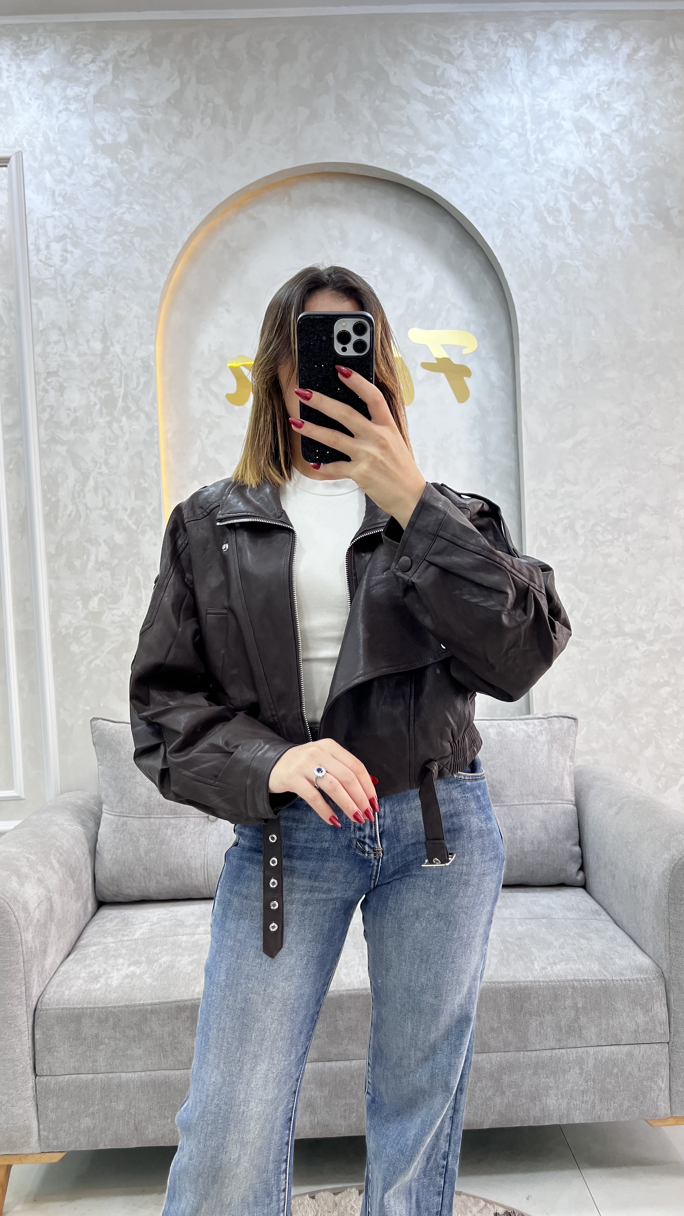 Veste demi Cuire