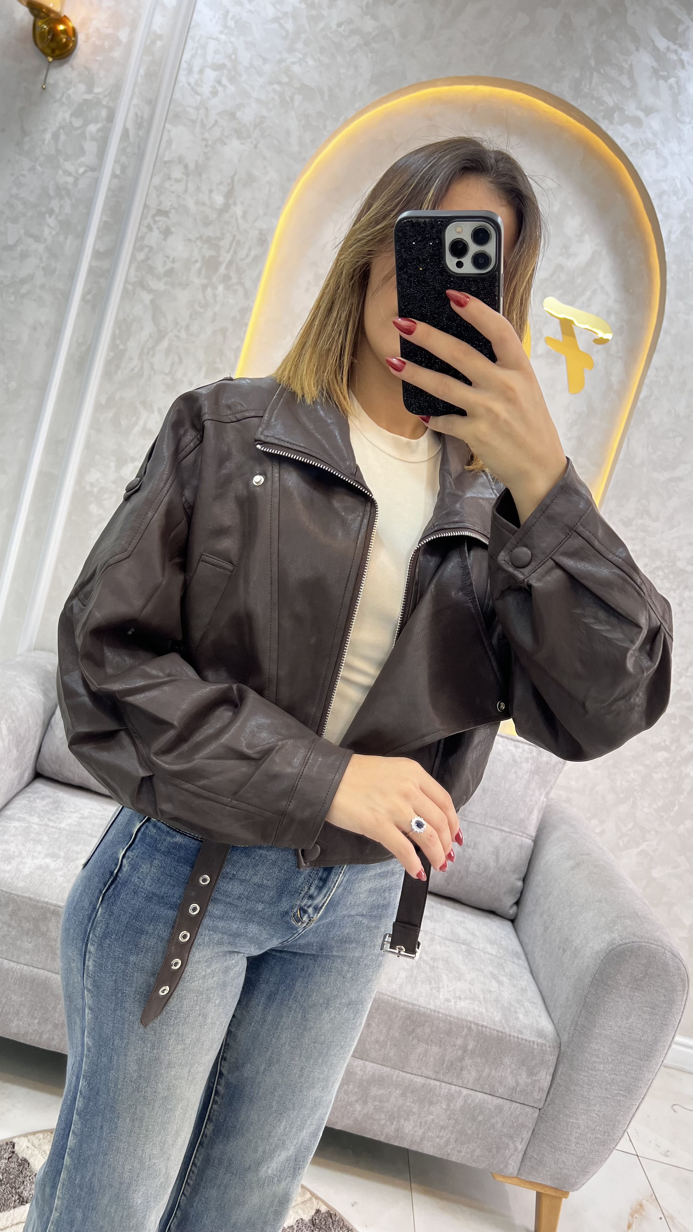 Veste demi Cuire